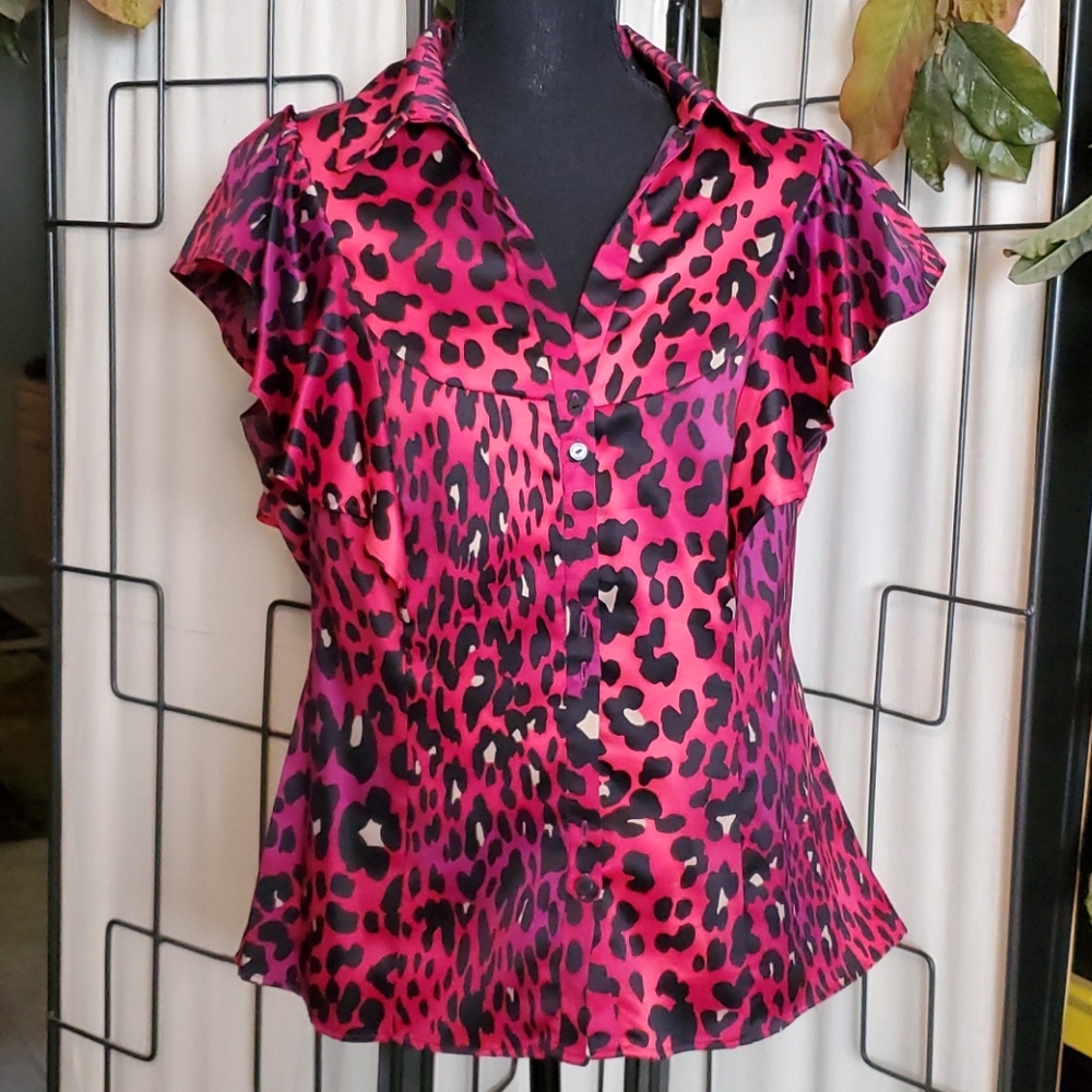 Worthington satin poly Washable stunning top
